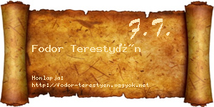 Fodor Terestyén névjegykártya